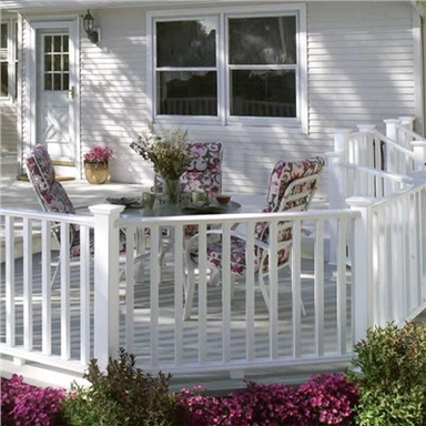 Rampe d'escalier en PVC blanc pour maison